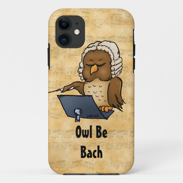 Owl Be Bach Funny iPhone 5 Coque (Dos)
