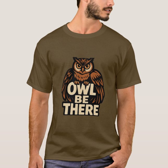 Owl Be There | T-shirt chevalet gras (Devant)
