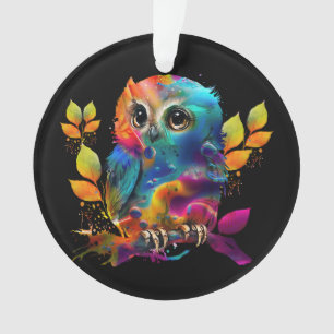 OWL COLORÉ ABSTRAIT