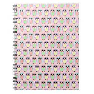 Owl Cute Motif Carnet Pastel