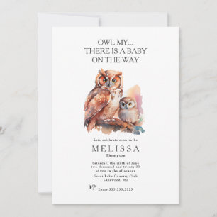 Owl My ... Belle invitation au Baby shower