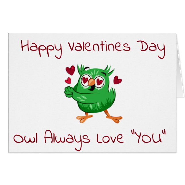 ***OWL**** TOUJOURS VOUS AIME-MA VALENTINE (Devant horizontal)