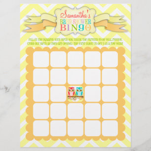 Owl Twins - Baby shower Bingo & Nom Scramble