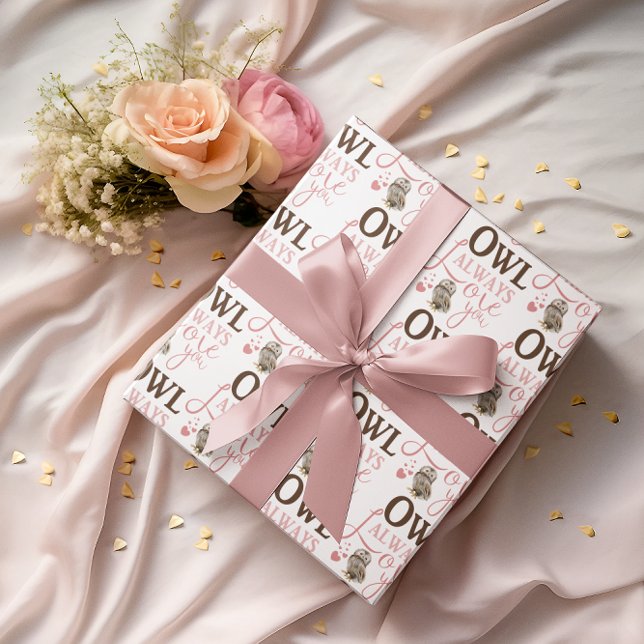 Owl Vous Aimez Toujours Envelopper Les Feuilles De (Celebrate someone special with these, "Owl always love you" wrapping paper sheets! )