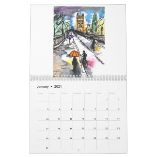 Oxford dans le calendrier Watercolor 2021