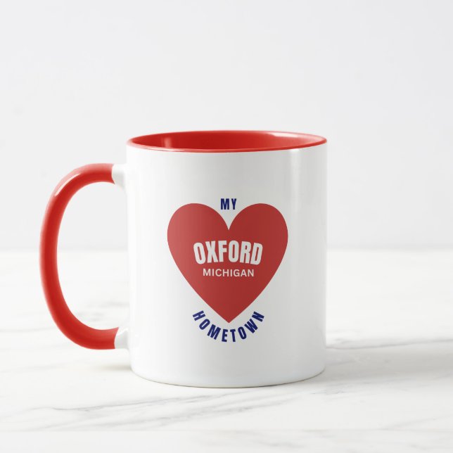 Oxford Michigan Hometown Coffee Mug (Gauche)