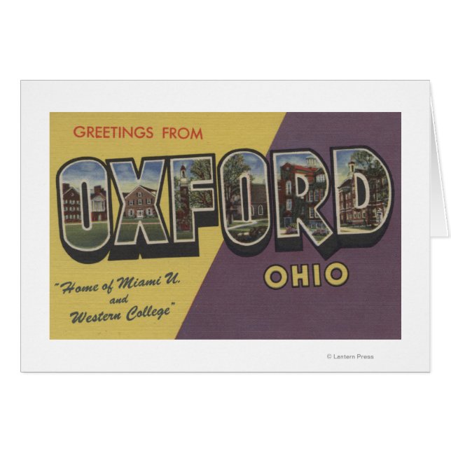 Oxford, Ohio - Miami U & Western College (Devant horizontal)
