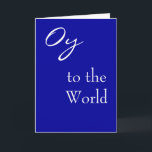 Oy à la carte de Hannukah du monde<br><div class="desc">Ma maman a dit que ceci autour des vacances une fois et lui a collé dans notre famille.  Un ami de famille a même fait un point de croix de l'expression pour elle.  Maintenant je veux la part les joies d'Oy avec le monde entier.</div>