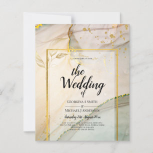 Oyster Pearl Gold MARIAGE Encre d'alcool Abstraite