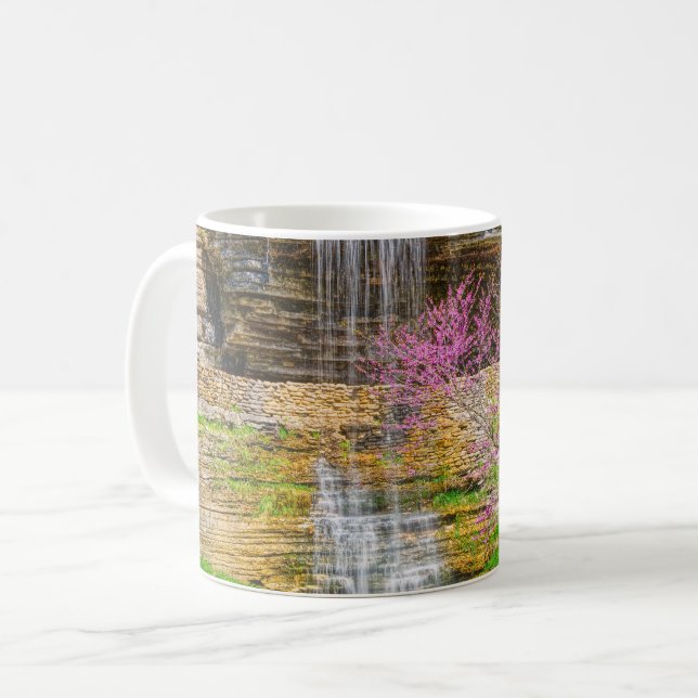 Ozarks Cascade Printemps Bluff Café Mug (Devant gauche)