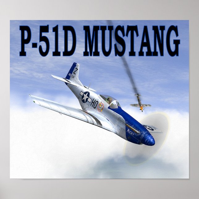 P-51 contre BF109 POSTER (Devant)