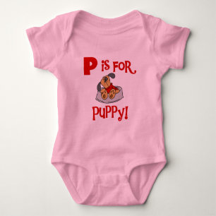 P est pour des T-shirts et des cadeaux de chiot