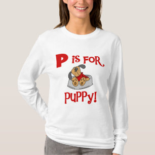 P est pour des T-shirts et des cadeaux de chiot
