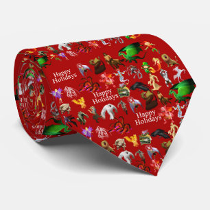 P est pour la Cravate de Noël de Phoenix (Rouge)