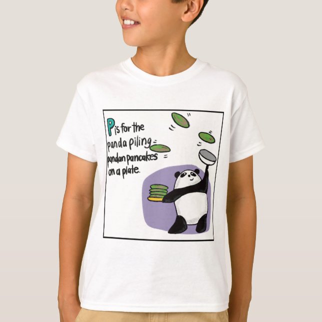 P est pour Pandan Pancakes Kids T-shirt (Devant)