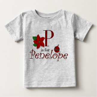 P est pour Penelope, le premier T-shirt de Noël po
