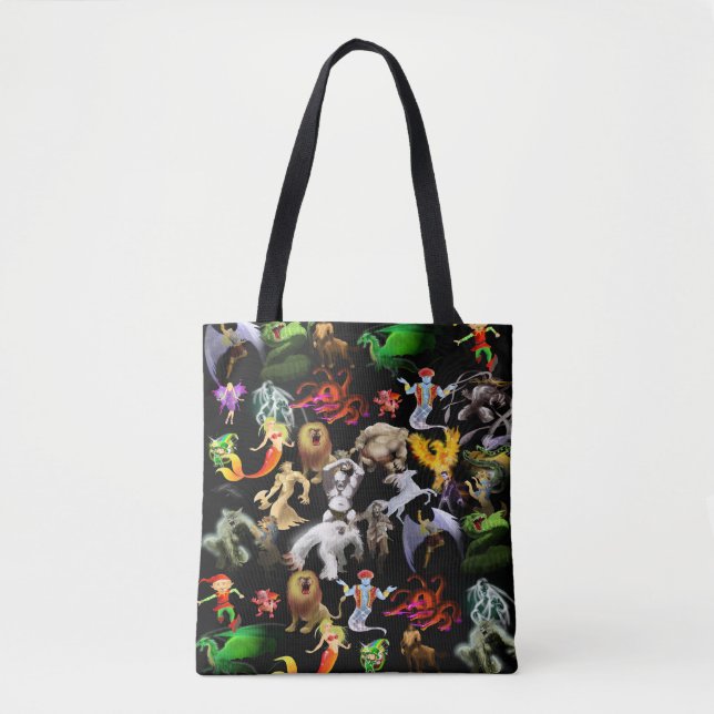 P est pour Phoenix Sac fourre-tout(Noir) (Devant)