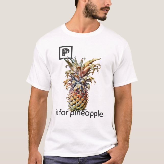 P est pour T-shirt ananas (Devant)