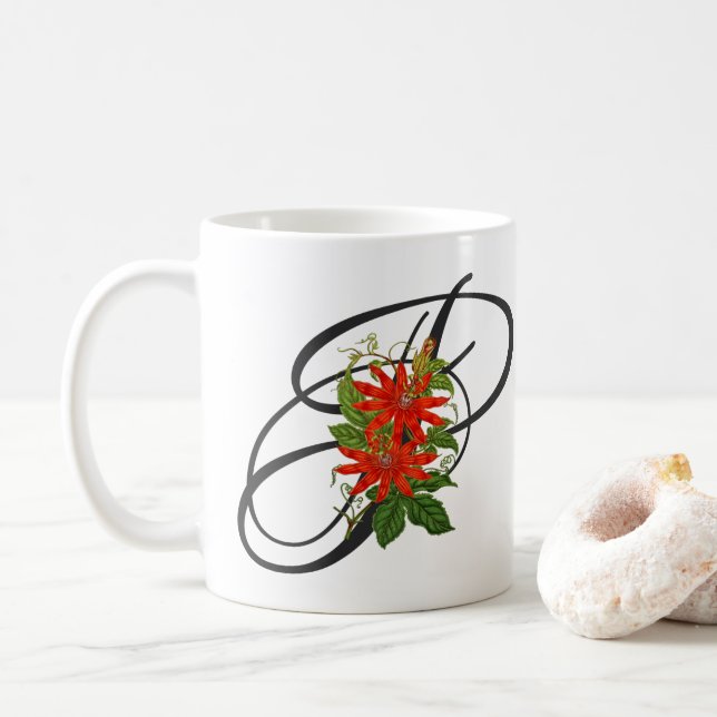 P initial, Mug de café Vintage Passion (Avec donut)