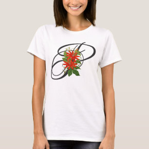 P initial, T-shirt Fleur de Passion Vintage