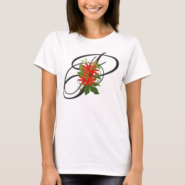 P initial, T-shirt Fleur de Passion Vintage (Devant)
