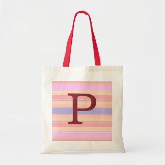 P :: Monogramme P Été Stripes Sac fourre-tout amus