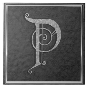 P Monogramme "Pierre grise médiévale" Carreaux en 