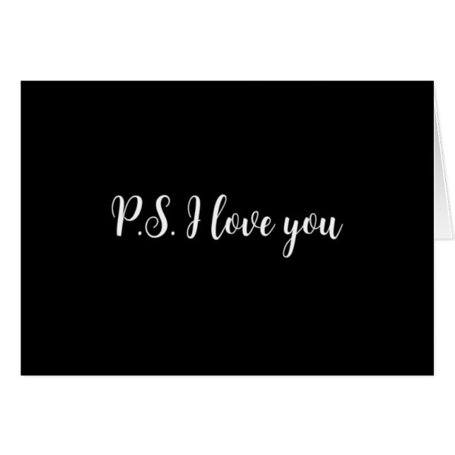 ****P.S. JE T'AIME**** UNE CARTE POUR * N'IMPORTE  (Devant horizontal)