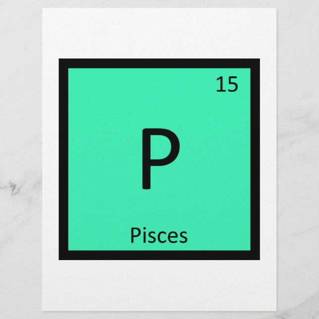 P - Signe du zodiaque Poissons Chimie Tableau péri (Devant)