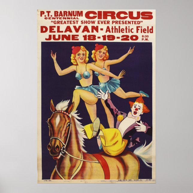 P.T. Barnum Centennial Circus Poster (Devant)