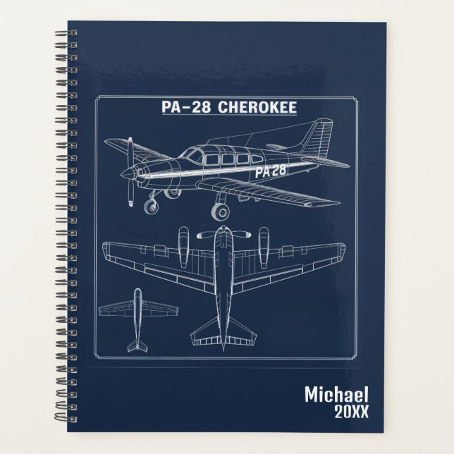 PA-28 Plan directeur de l'avion Cherokee Blue Avia (Devant)