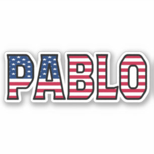 Pablo Nom Prénom USA Sticker Stickerset