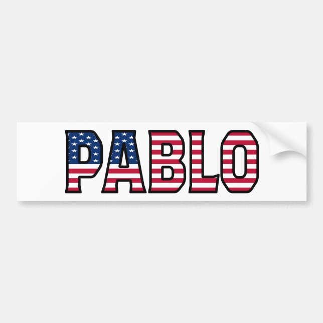 Pablo Nom Vorname USA Aufkleber Sticker Auto (Devant)
