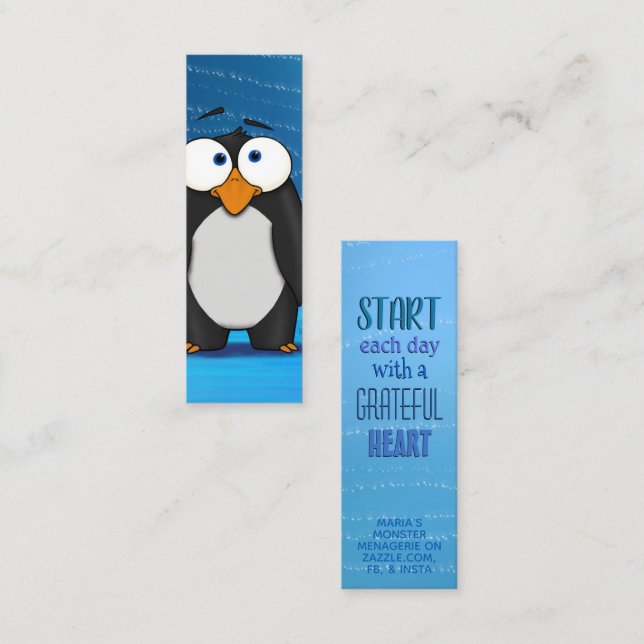 Pablo Penguin, Cartes du Bonheur (Devant / Derrière)