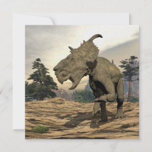 Pachyrhinosaurus dinosaure rugissement - rendu 3D