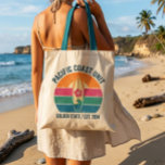 Pacific Coast Surf Canvas Tote Bag<br><div class="desc">Ride the wave with our "Pacific Coast Unit" premium design. Featuring a classic vintage surfboard and a retro sunset palette, this graphic captures the timeless spirit of the Golden State. Perfect for surf enthusiasts and fans of 90s aesthetic streetwear. Established in 1994, designed for the endless summer</div>