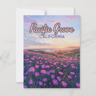 Pacific Grove California Monterey Purple Card