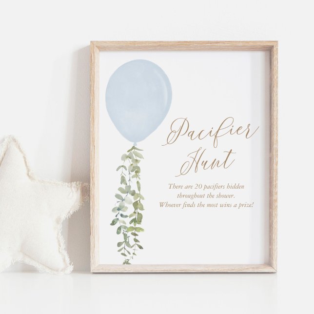 Pacifique Chasse Bleu Balloon Boy Poster Baby show (Créateur téléchargé)