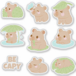 Pack autocollant Cute kawaii Capybara