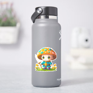 50 Stickers Champignons Mignons Kawaii - Autocollants étanches En Vinyle Pour Déco Laptop, Bouteille, Vélo, Valise - 12
