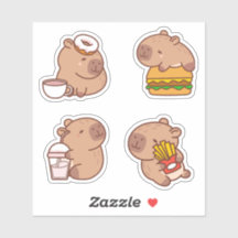 Pack autocollant Kawaii Capybara