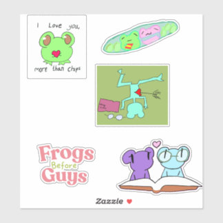Pack autocollants 2026 grenouille Saint-Valentin