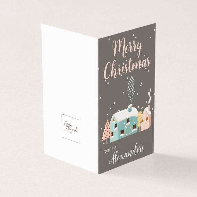 Pack de 25 cartes de Noël familiales modernes (Outside)