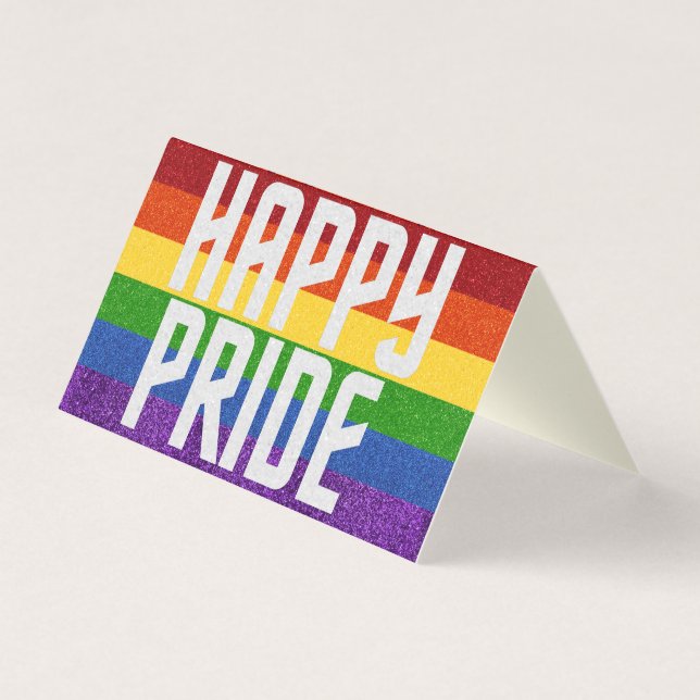 Pack de 25 LGBT Parties scintillant Happy Pride Ca (Front)