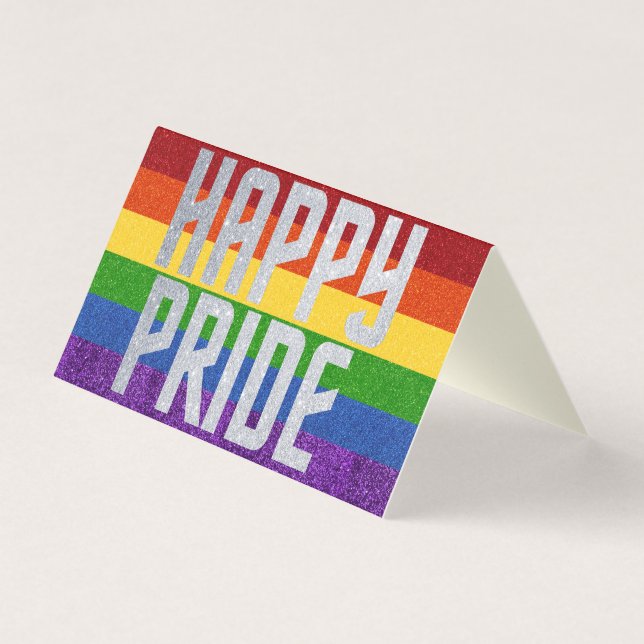 Pack de 25 LGBT Parties scintillant Happy Pride Ca (Front)