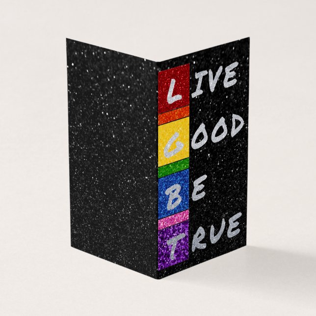 Pack de 25 LGBT Parties scintillant Live Good Be T (Outside)