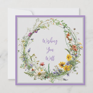 Pack de cartes de vœux à motif de couronne florale