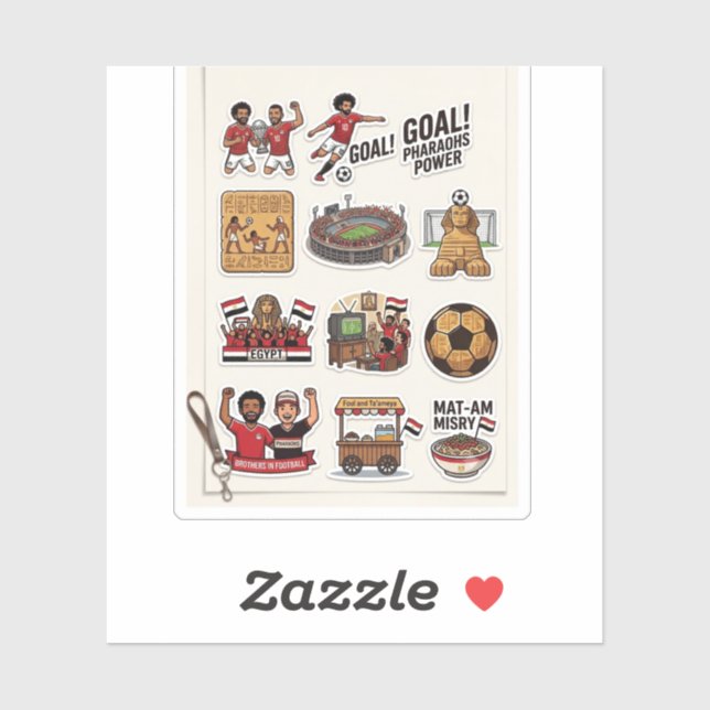 Pack de stickers de jour de match de football égyp (Feuille)