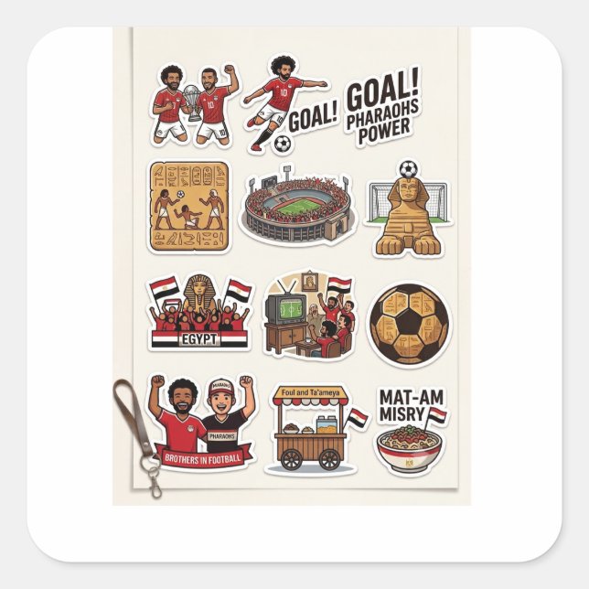 Pack de stickers de jour de match de football égyp (Devant)