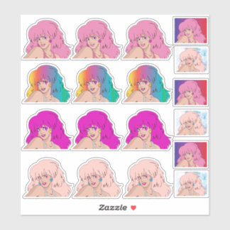 Pack de stickers Jem retro 80s colors